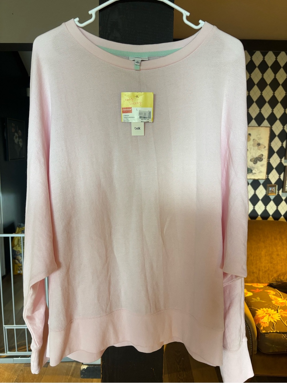 Cabana by Crown & Ivy Light Pink Crewneck Pullover